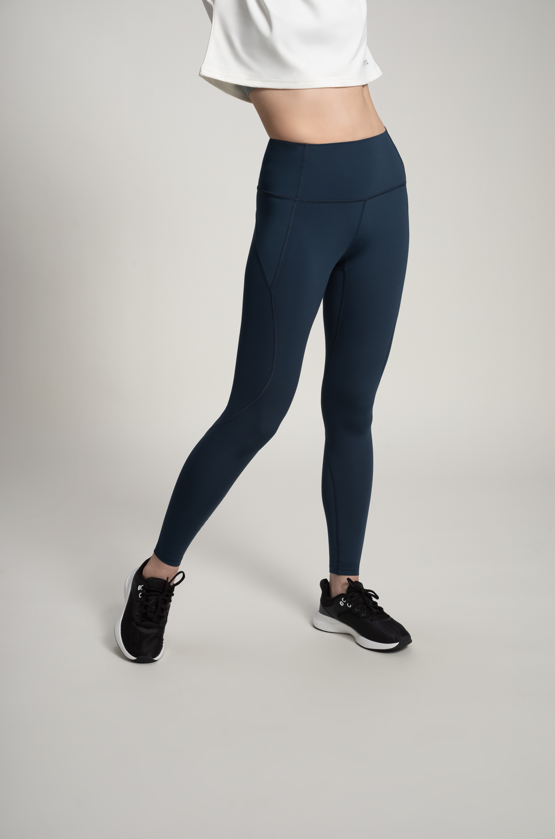 全長8/8緊身長褲 墨藍色