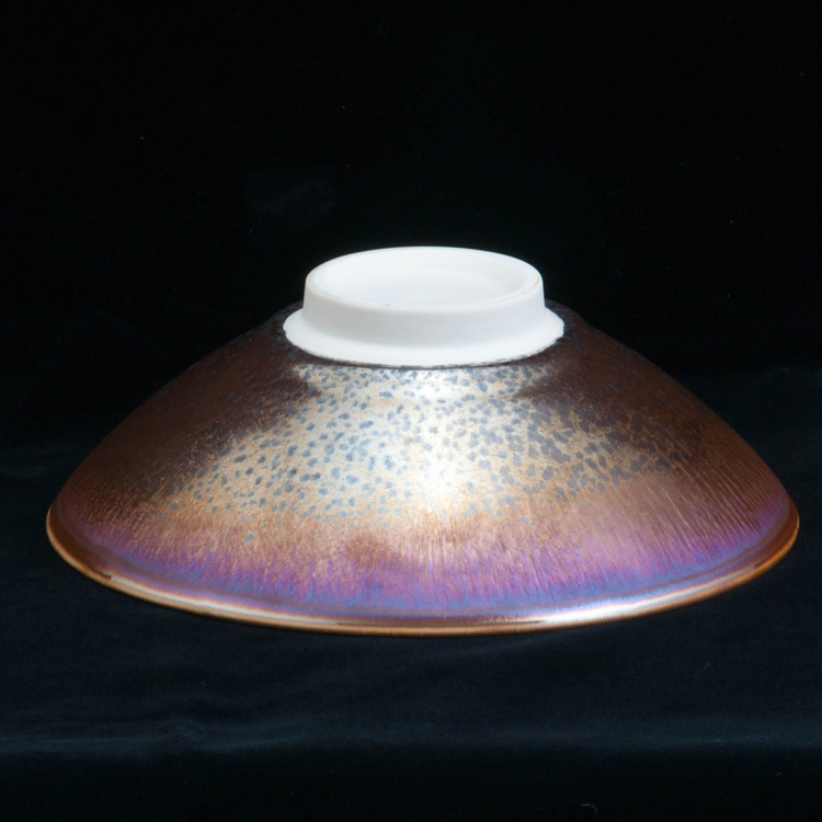 鹿港窯禮品館｜辛可窯曜變 七彩黃金天目 大鬥笠鬥茶碗