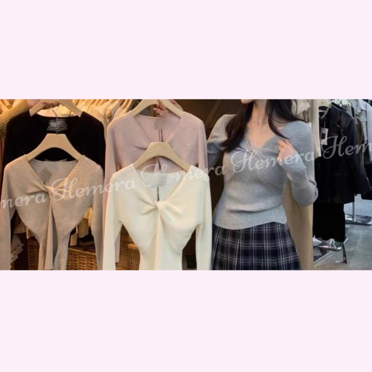 TP23W1250 百搭易襯扭結棉質上身