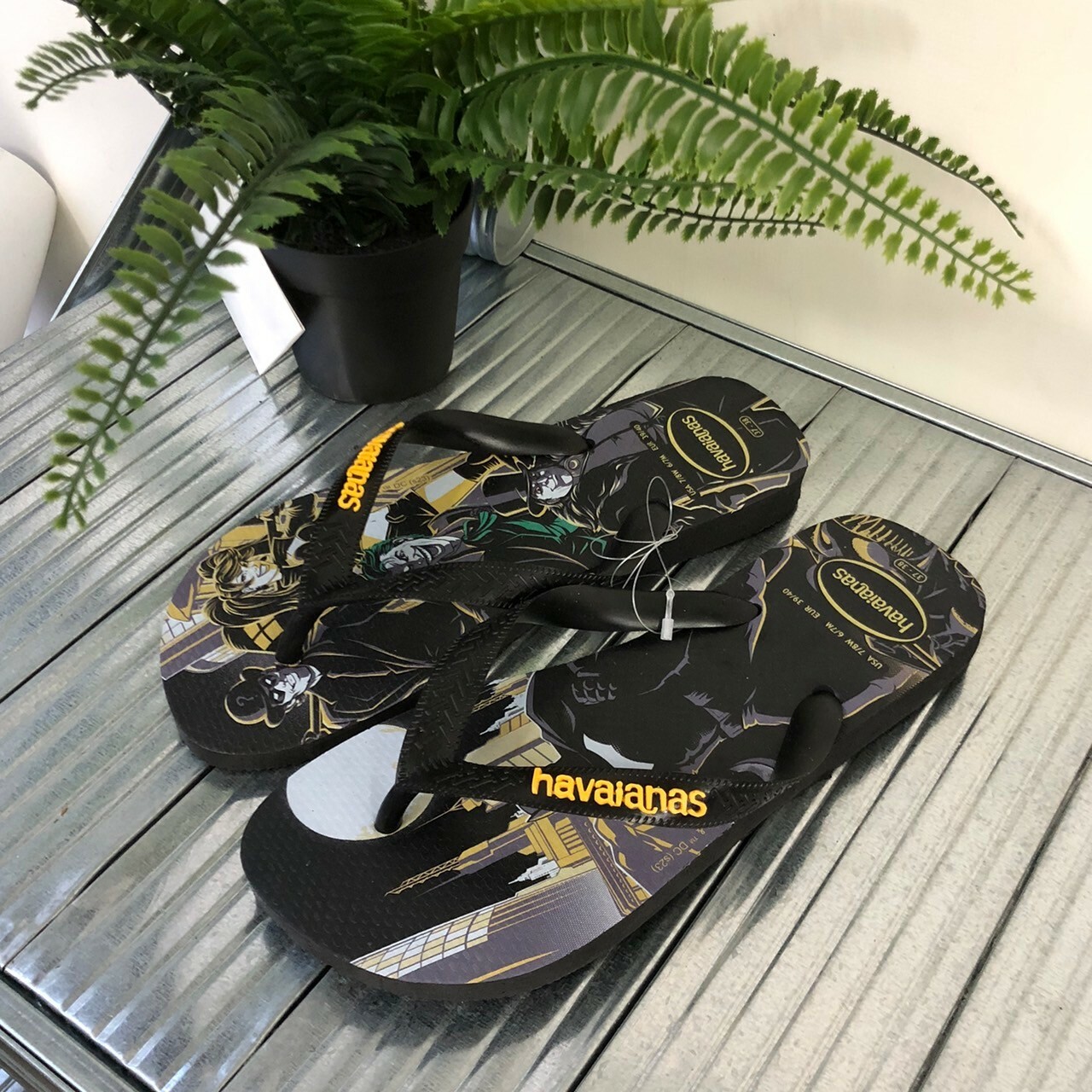 Havaianas 哈瓦仕Heoris Dc 拖鞋夾腳拖 DC漫畫 正義聯盟蝙蝠俠 黑 男女款 4141765-3982U