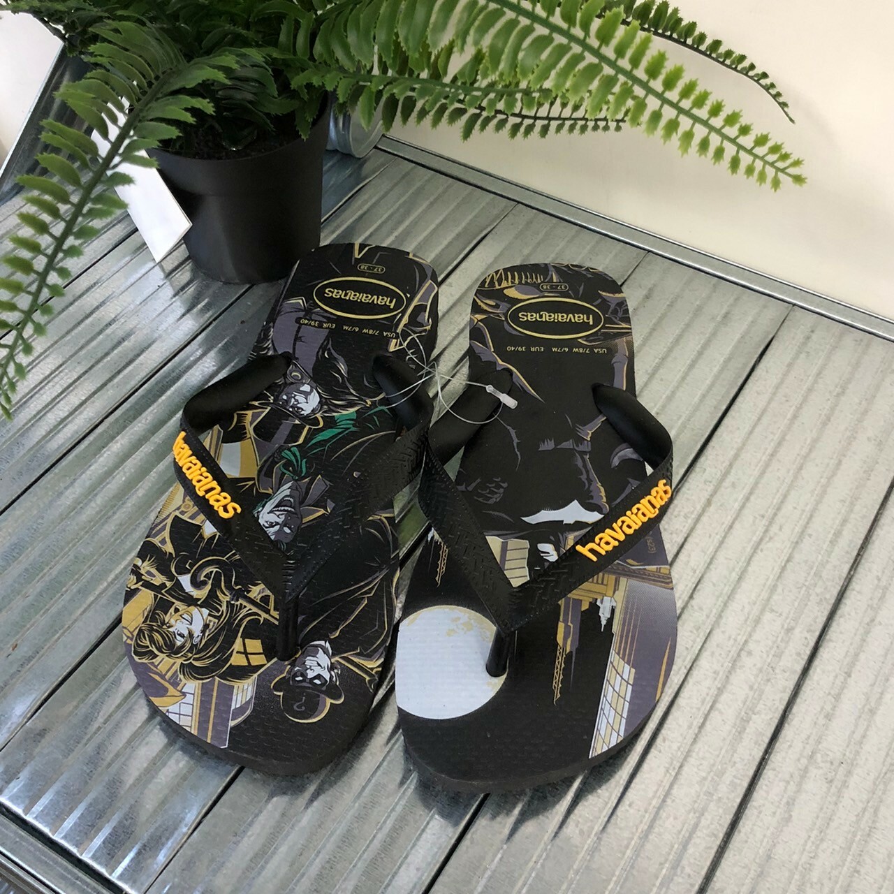 Havaianas 哈瓦仕Heoris Dc 拖鞋夾腳拖 DC漫畫 正義聯盟蝙蝠俠 黑 男女款 4141765-3982U