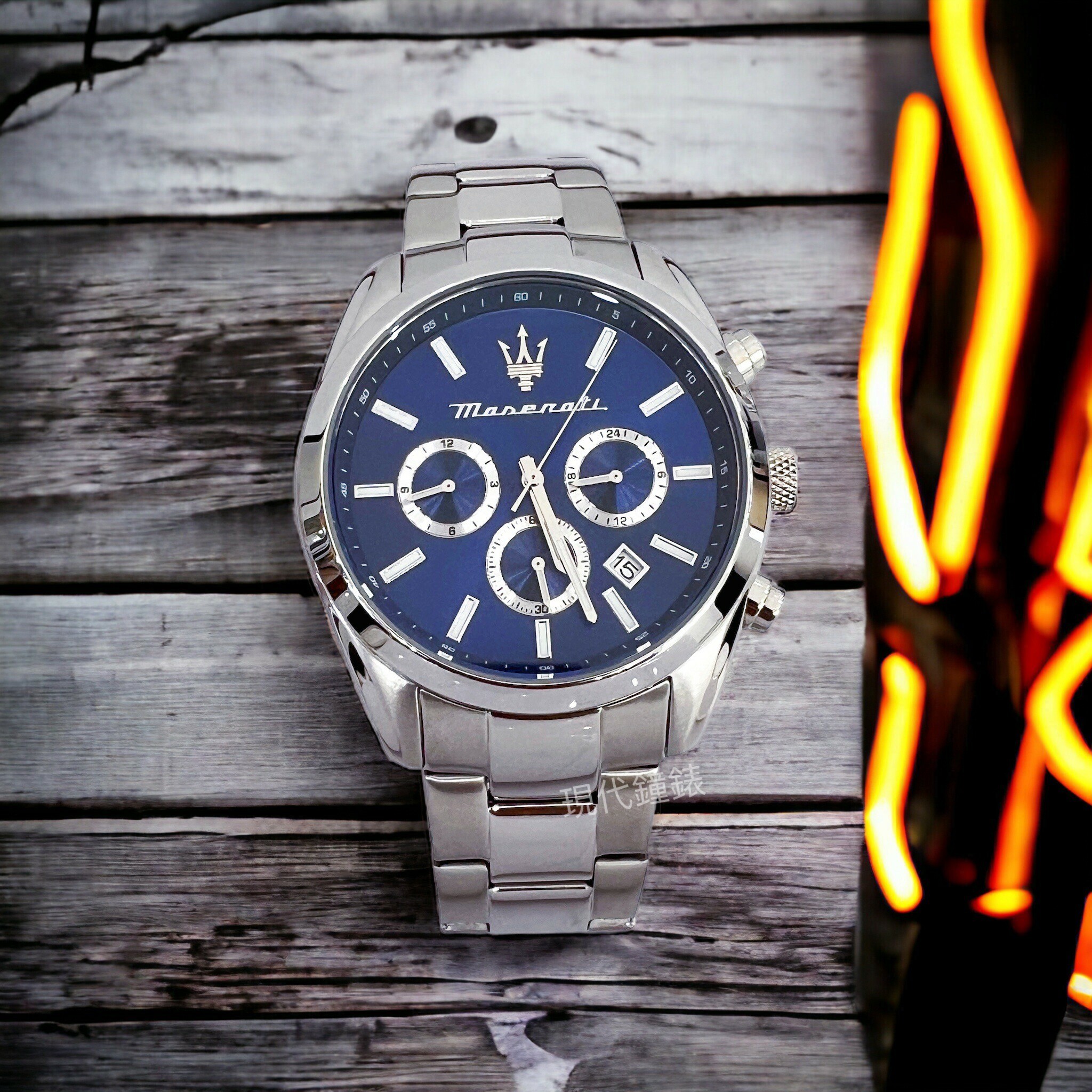 【MASERATI 瑪莎拉蒂】極致吸引系列三眼男錶R8853151005 42mm 現代鐘錶