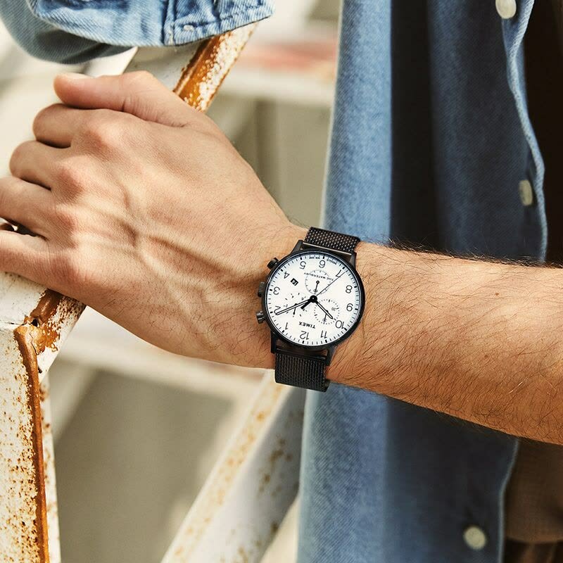 【網店限定】Timex Waterbury 40mm Mesh 計時 石英錶 TW2T36800