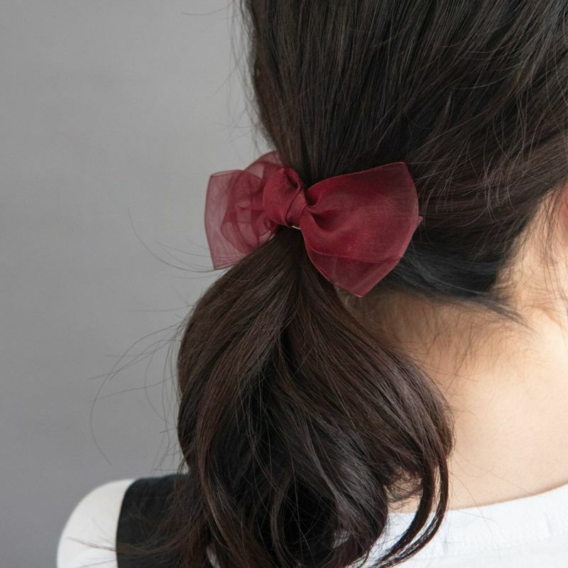 網紗蝴蝶結髮圈插