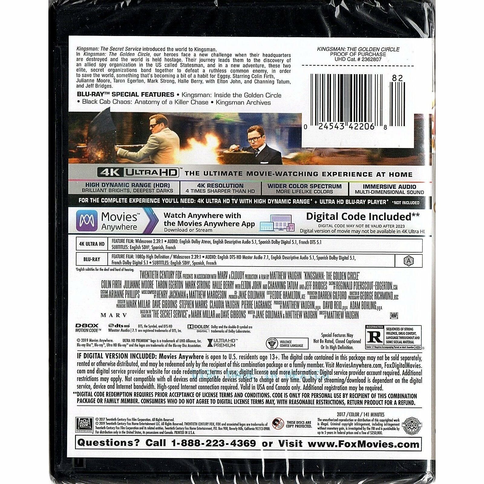 皇家特工：金圈子 (2017) (4K Ultra HD + Blu-ray) (美國版)