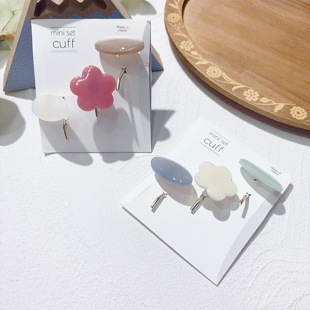 [日本制] 花形&橢形迷你髮圈插