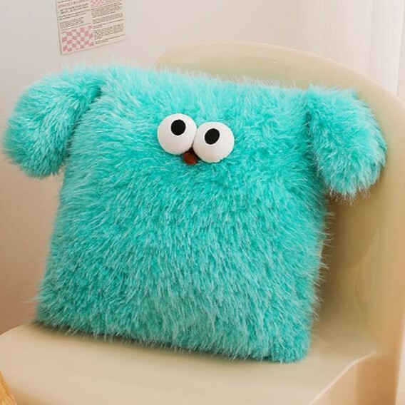 《3484》可愛大眼長毛沙發抱枕靠枕
