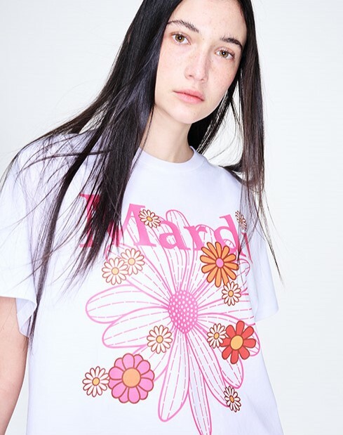 保證正品 韓國 Mardi Mercredi TSHIRT FLOWERMARDI BLOSSOM 短T 小雛菊 金高銀代言