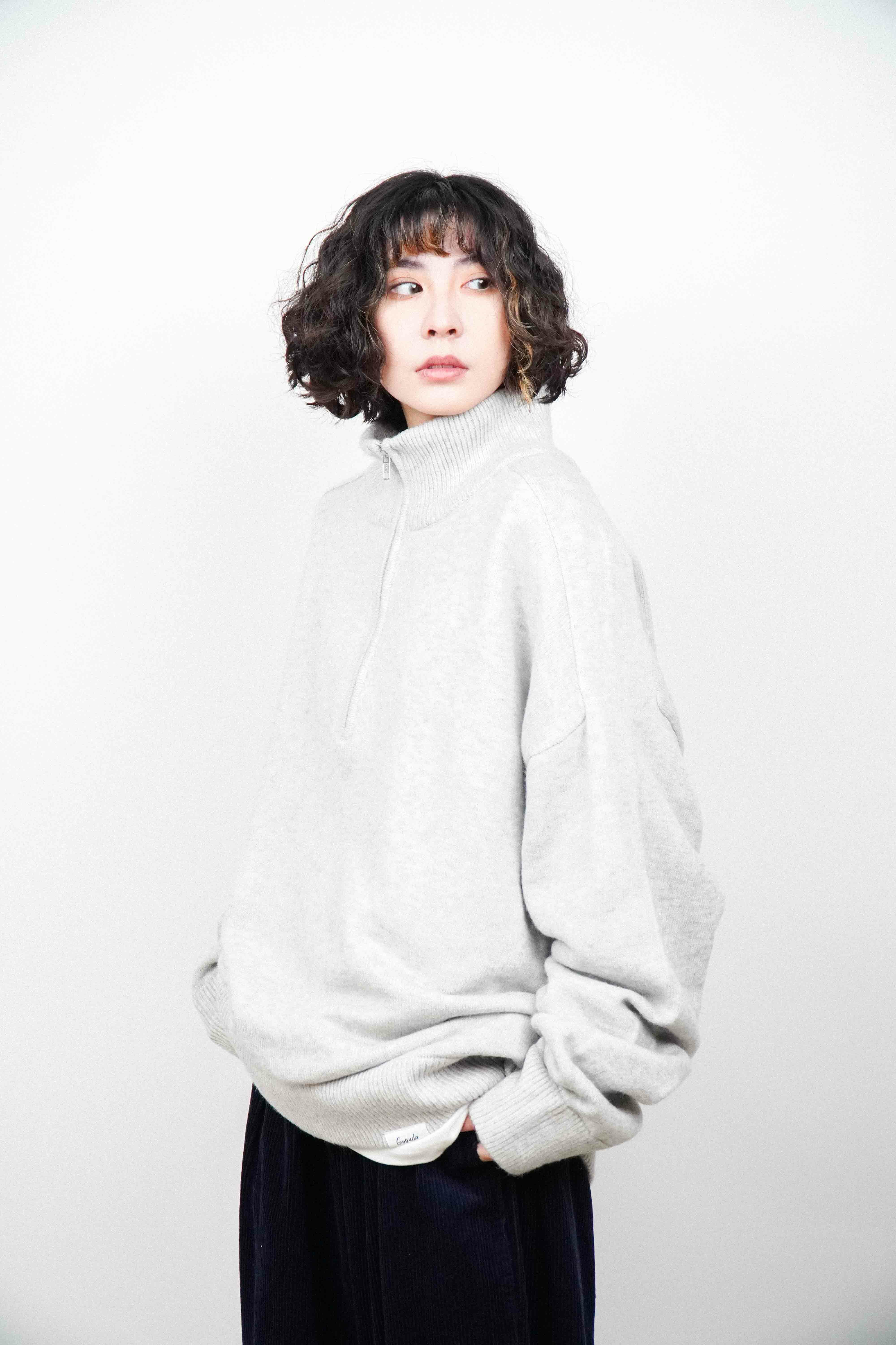 『Always_Good』立領 半拉鏈 保暖 毛衣