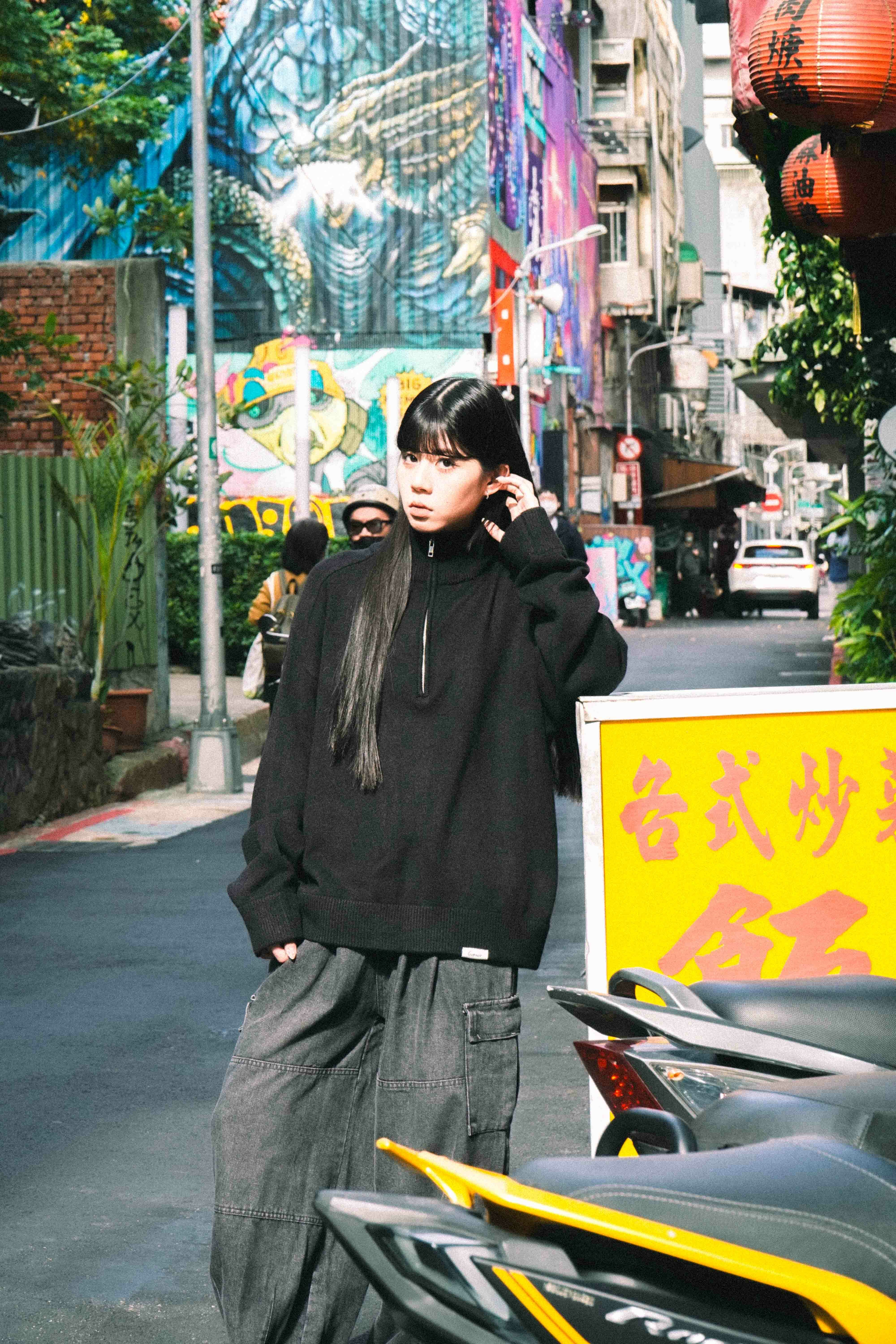 『Always_Good』立領 半拉鏈 保暖 毛衣