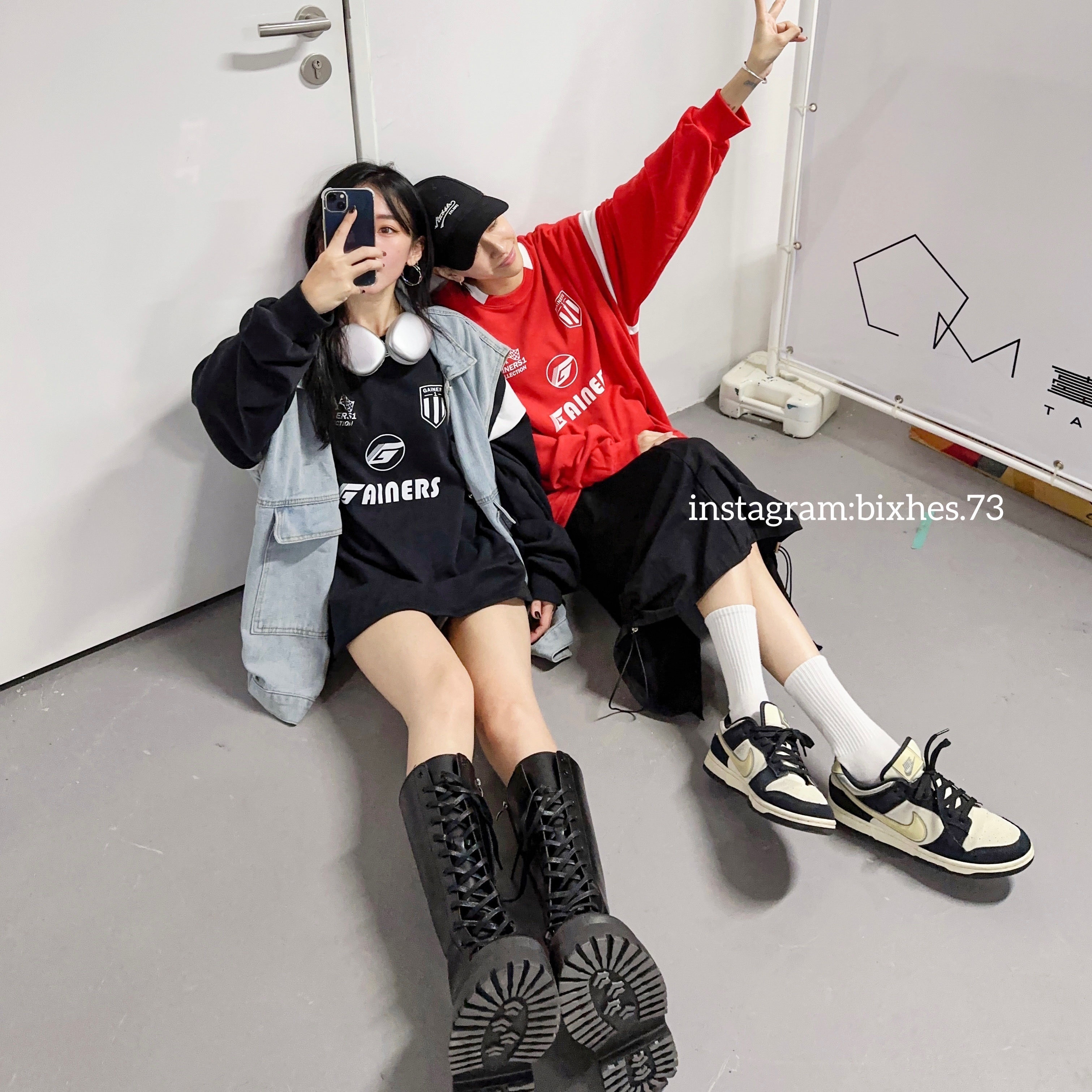 韓國賽車寬版長T(B00065)