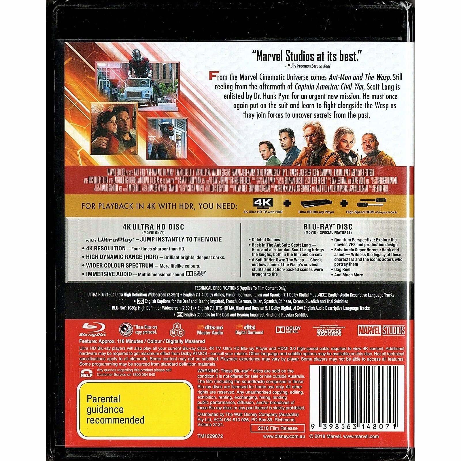 蟻俠2：黃蜂女現身 (2018) (4K Ultra HD + Blu-ray) (澳洲版)