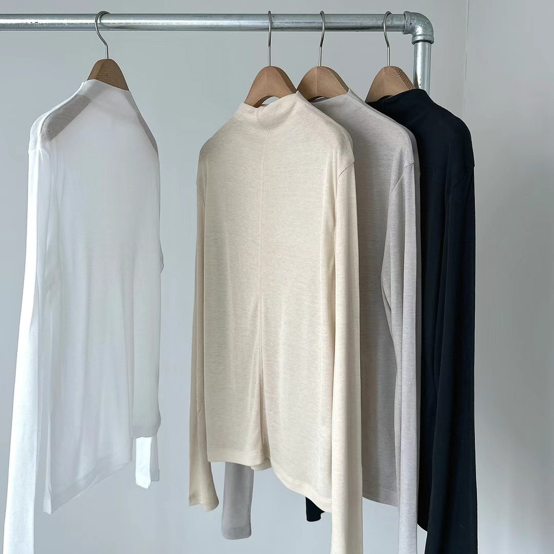 K45極致柔軟手感天絲立領內搭(米)