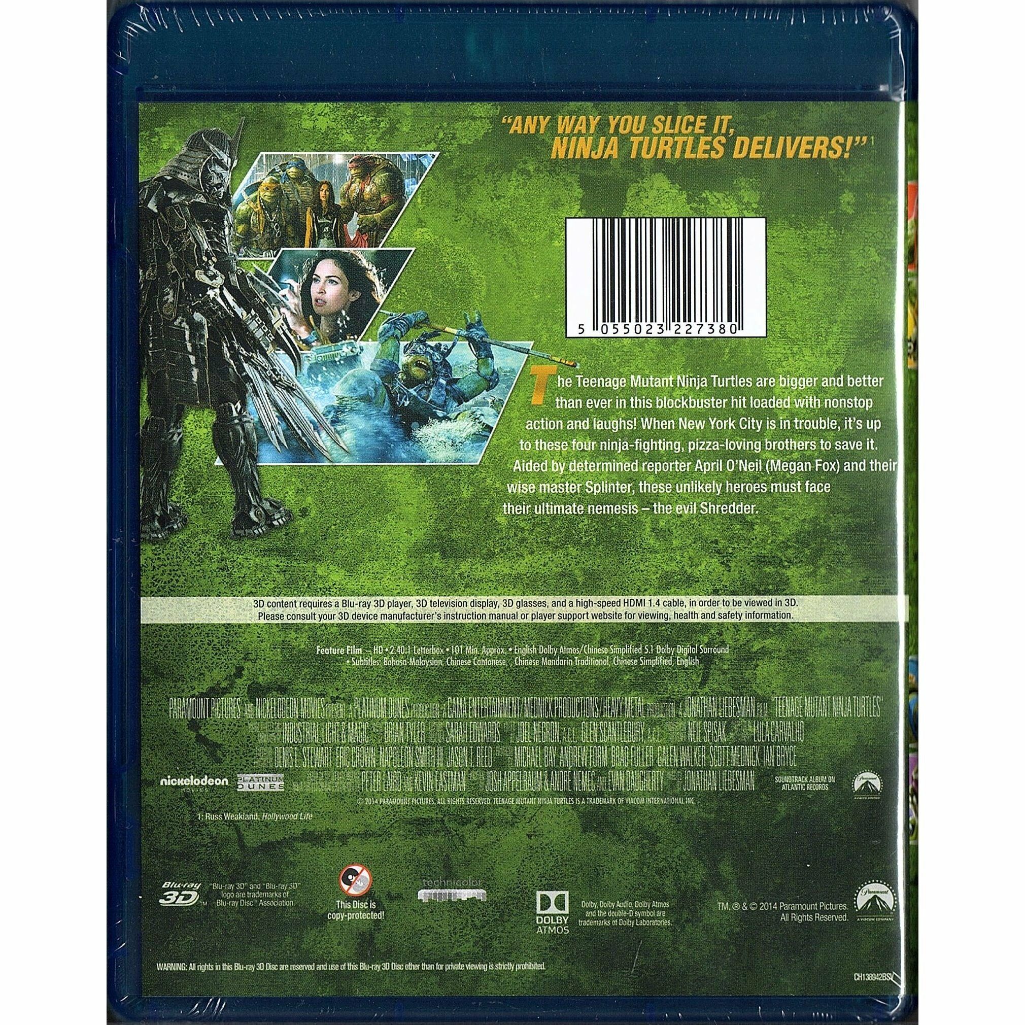 Teenage Mutant Ninja Turtles《忍者龜：變種新任務》(2014) (Blu-ray 3D) (香港版)