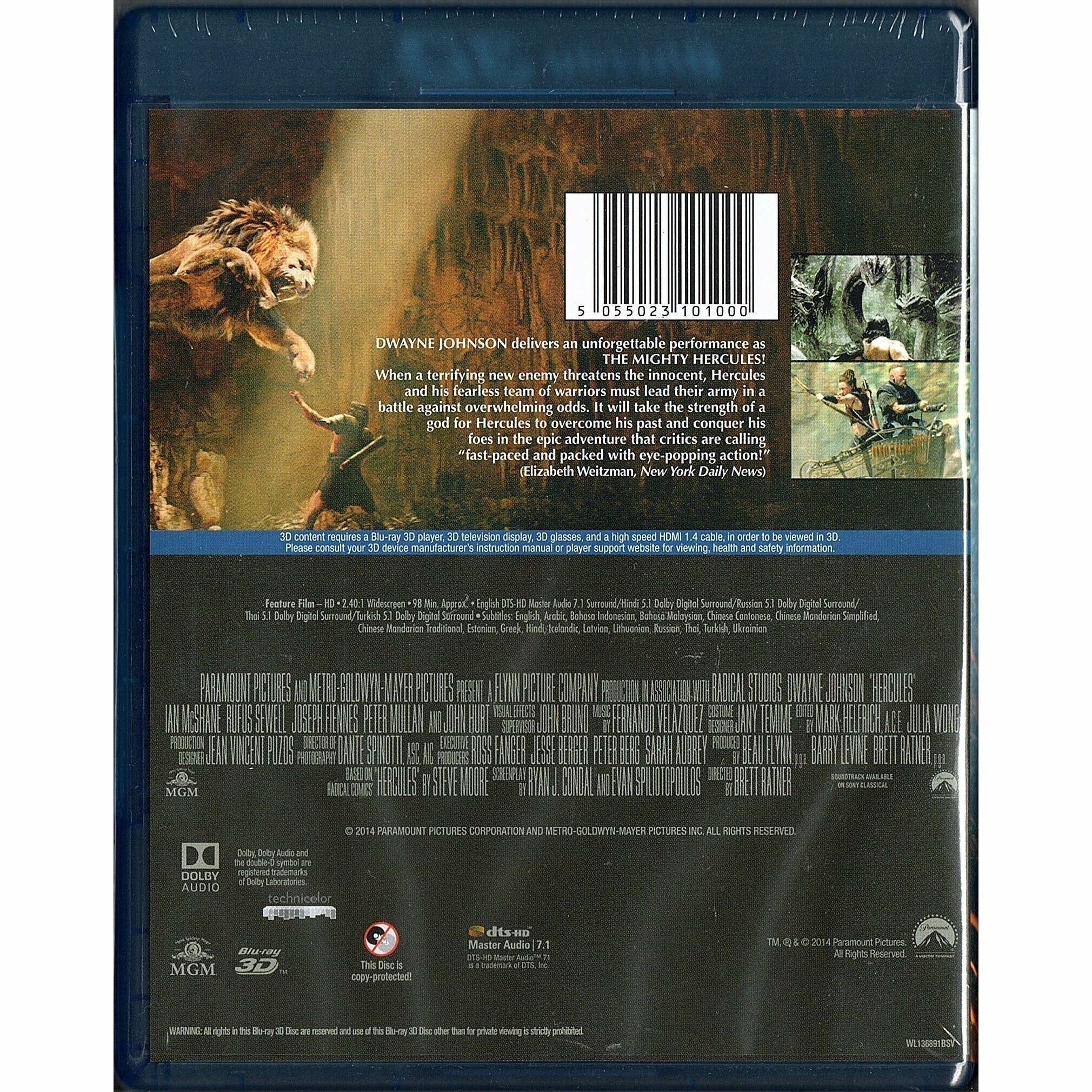 Hercules《戰神：海格力斯》(2014) (Blu-ray 3D) (香港版)