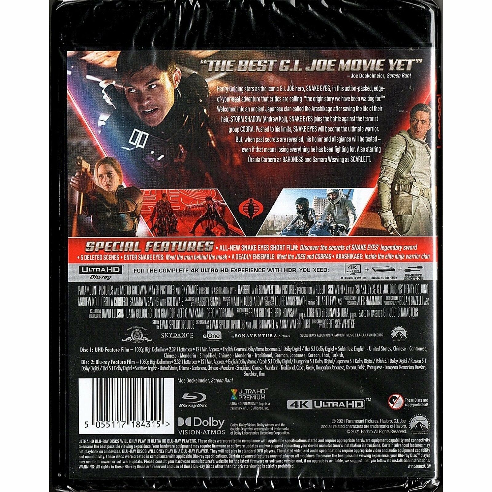 義勇群英：蛇眼復仇戰 (2021) (4K Ultra HD + Blu-ray) (香港版)