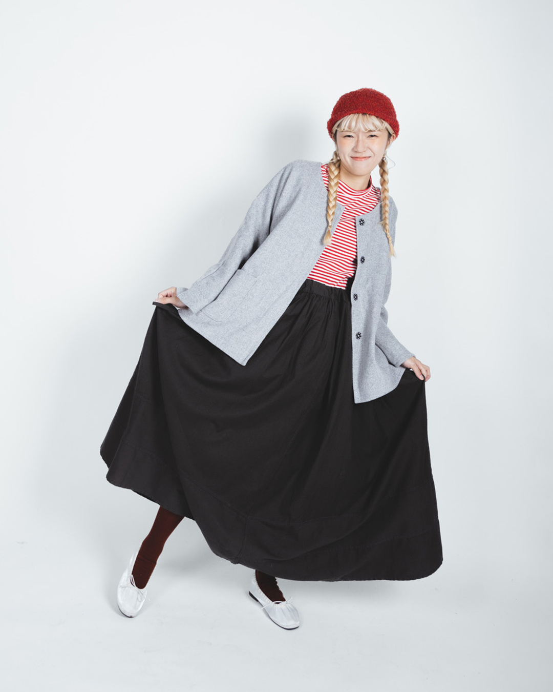 【 Kiki.co made 】自家製橫間長袖打底