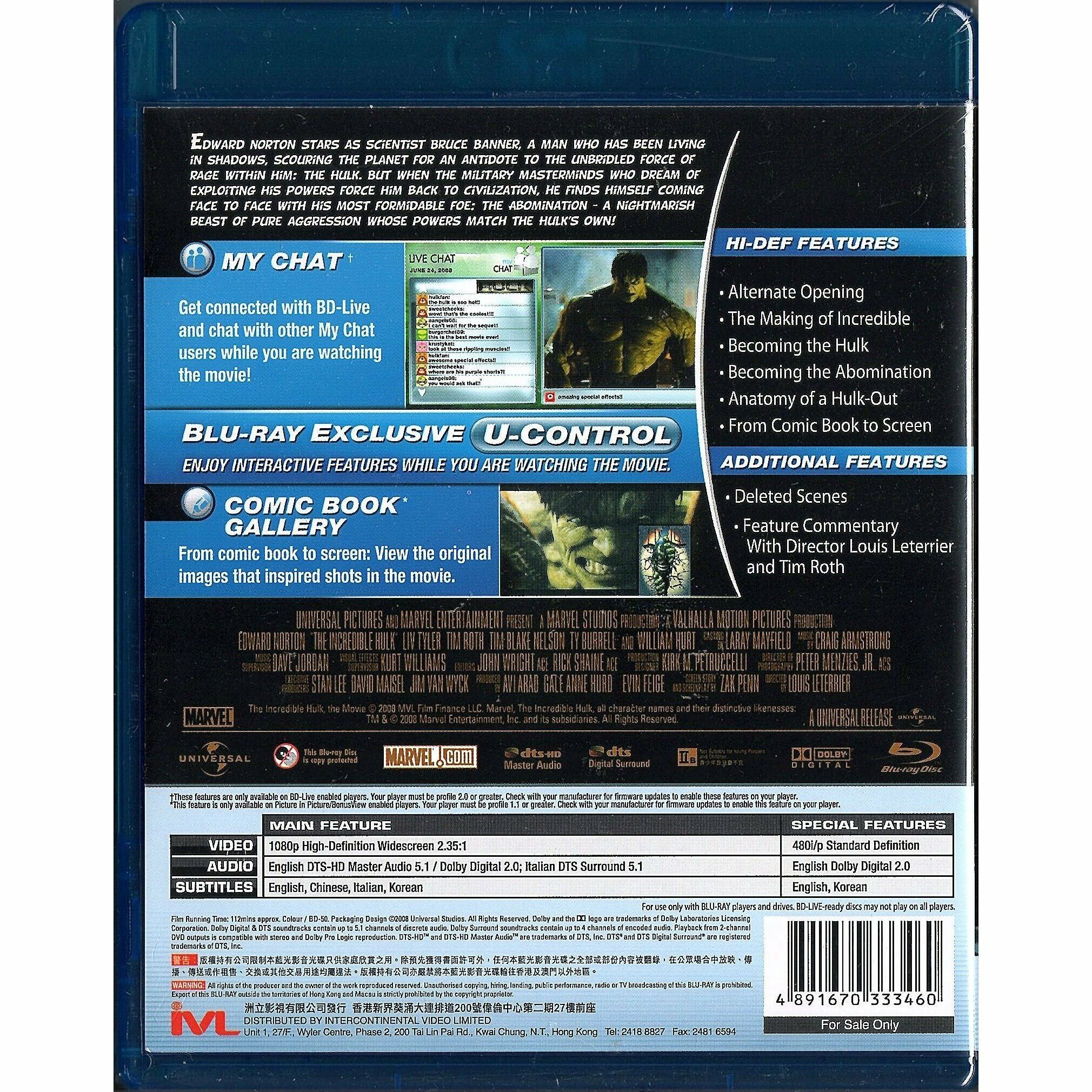 The Incredible Hulk (2008) (Blu-ray)