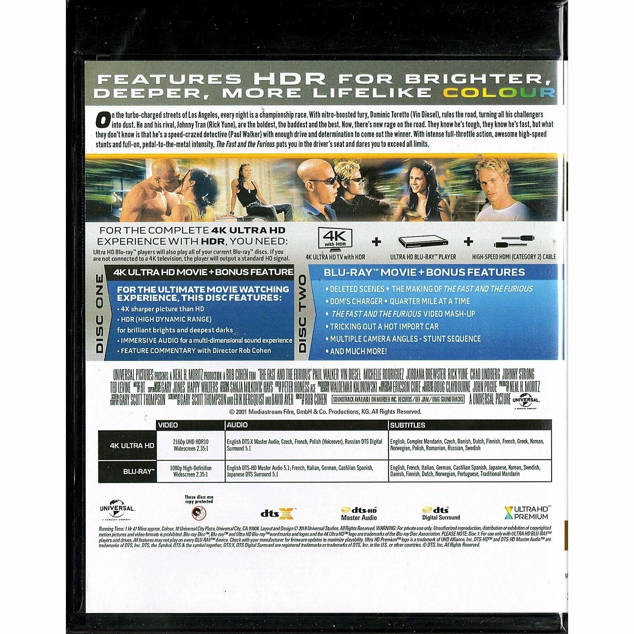 狂野時速 (2001) (4K Ultra HD + Blu-ray)