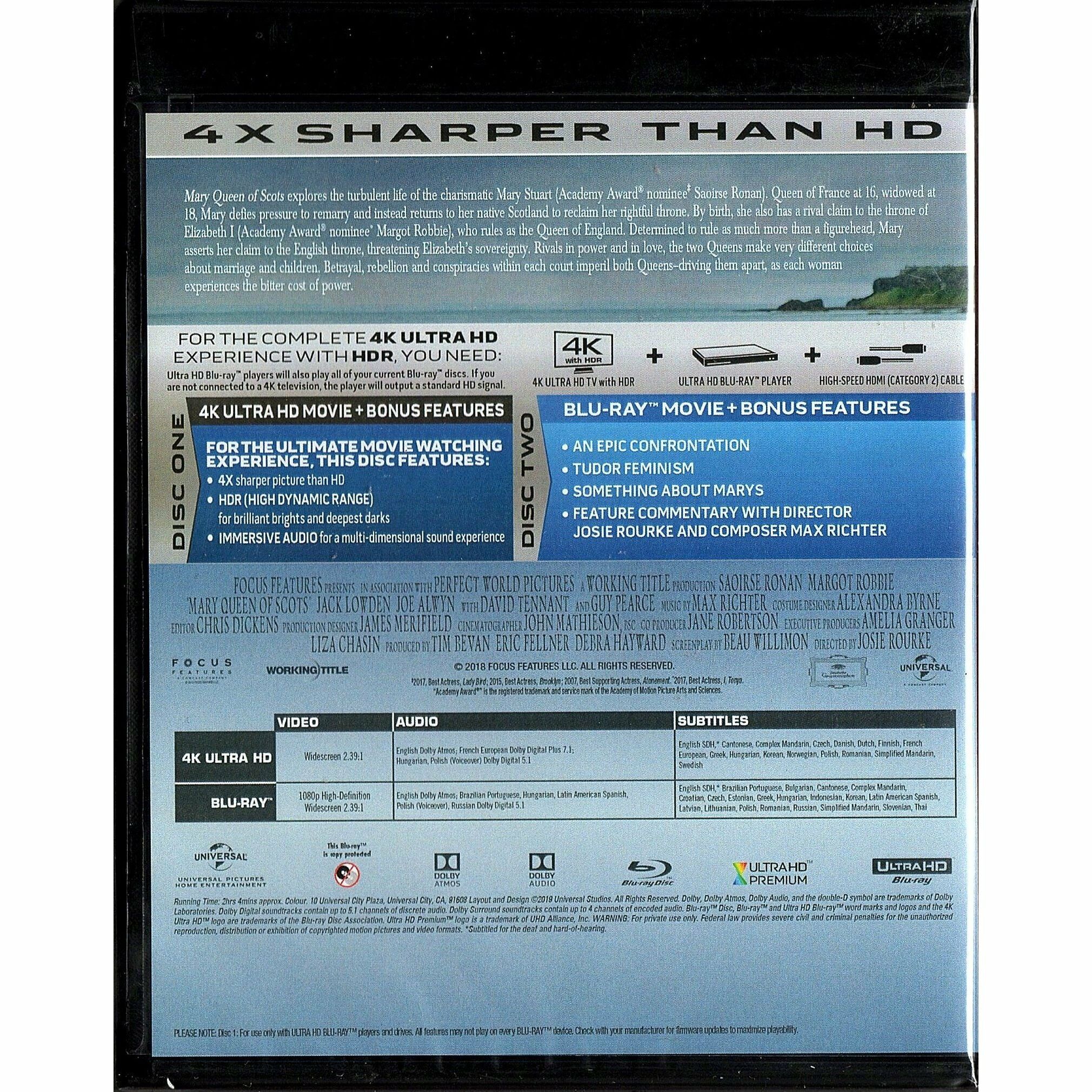 蘇格蘭女王 爭名奪后 (4K Ultra HD + Blu-ray) (香港版)
