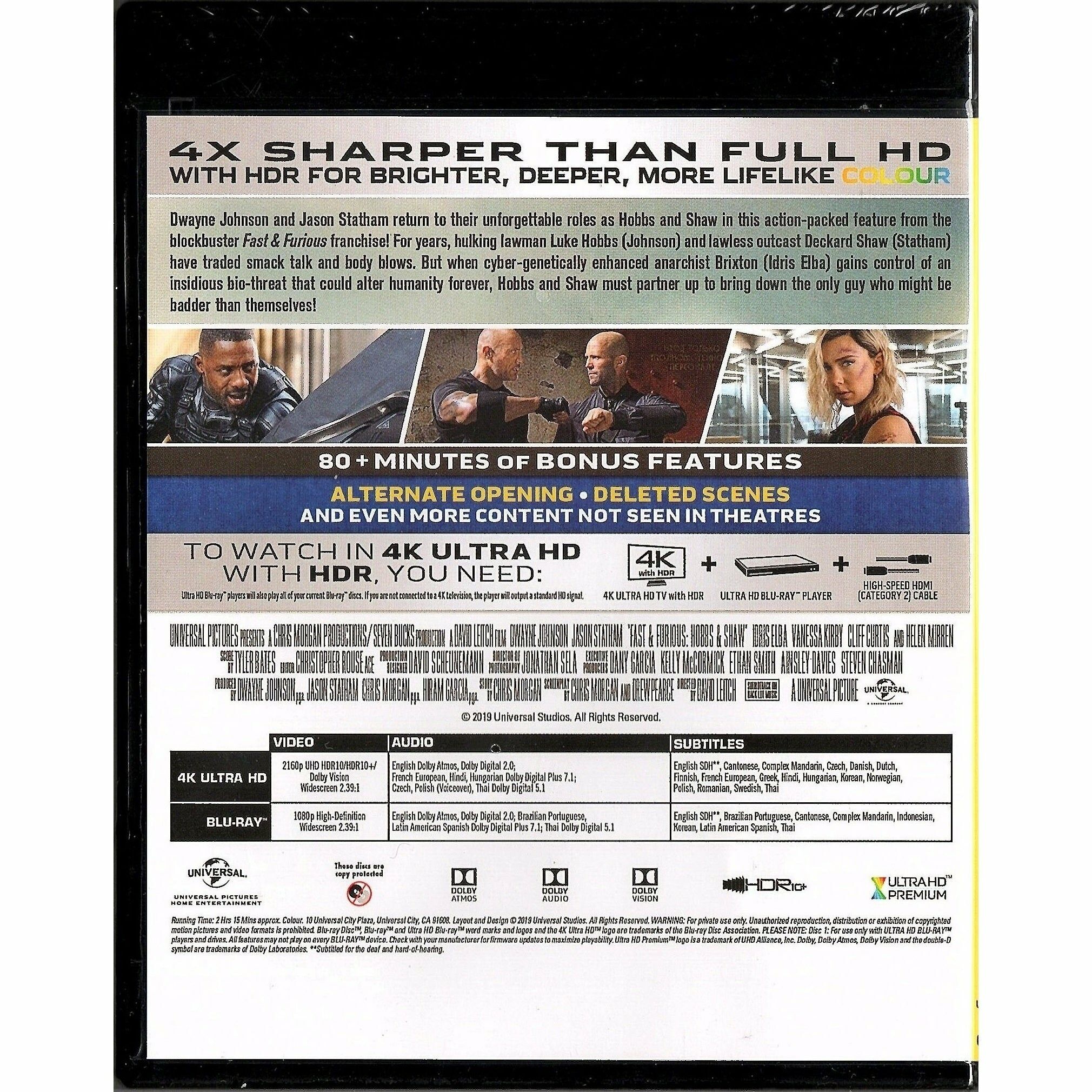 狂野時速：雙雄聯盟 (2019) (4K Ultra HD + Blu-ray)
