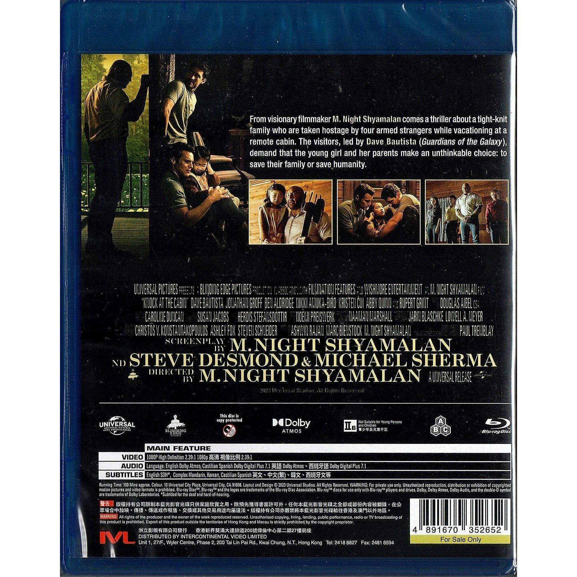 Knock at the Cabin《敲敲門》(2023) (Blu-ray) (香港版)