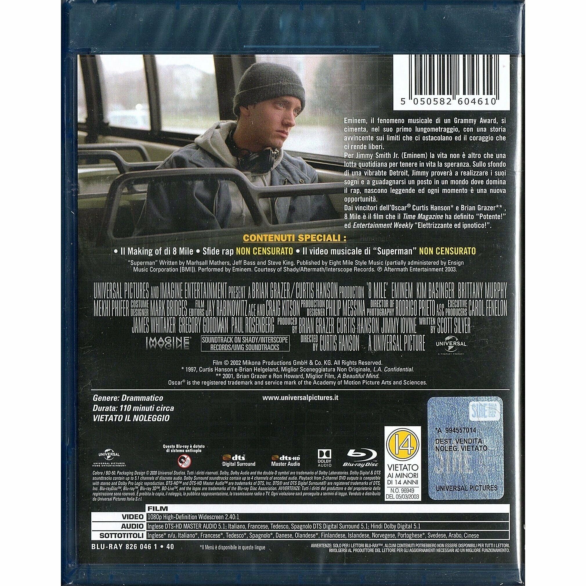 8 Mile (2002) (Blu-ray) (Italy Version)
