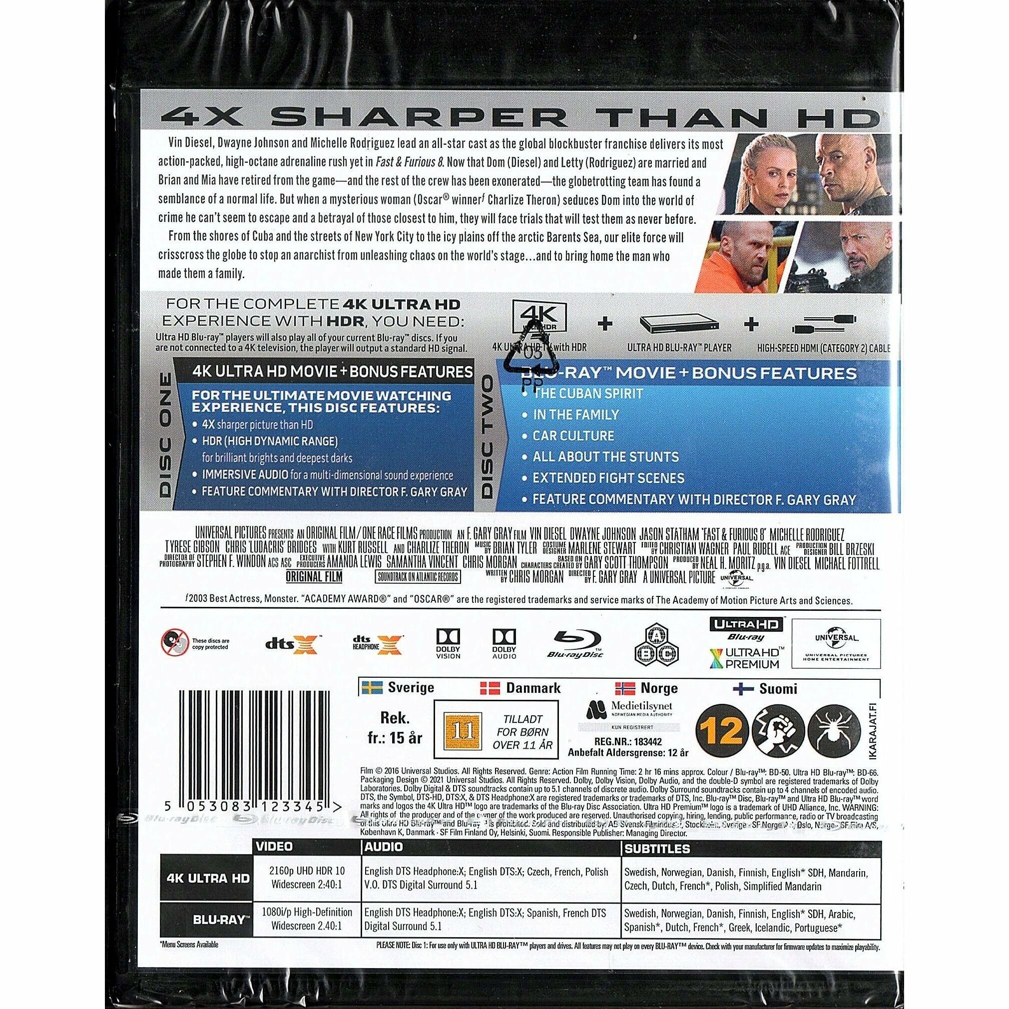 狂野時速8 (2017) (4K Ultra HD + Blu-ray) (北歐版)