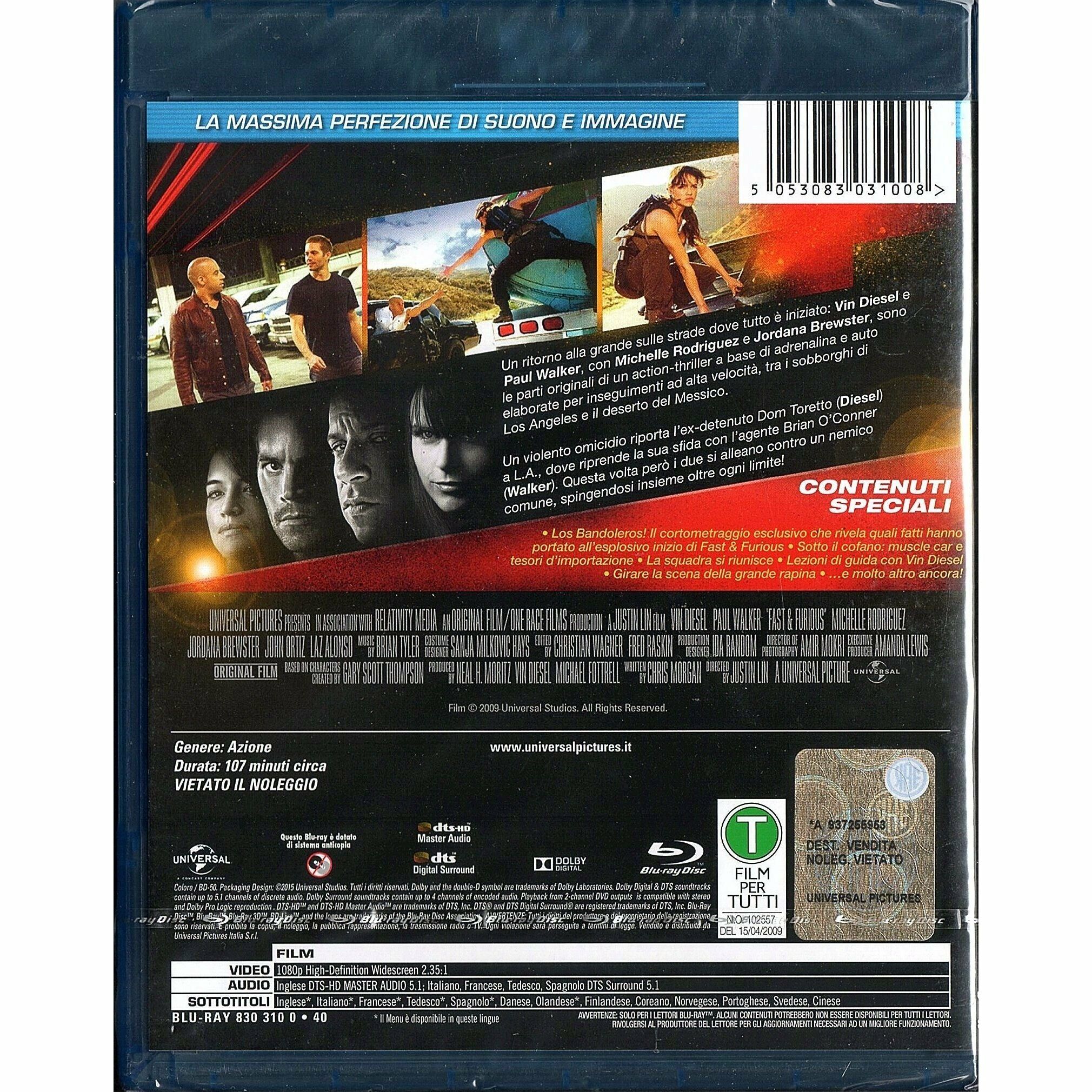 Fast & Furious (2009) (Blu-ray) (Italy Version)