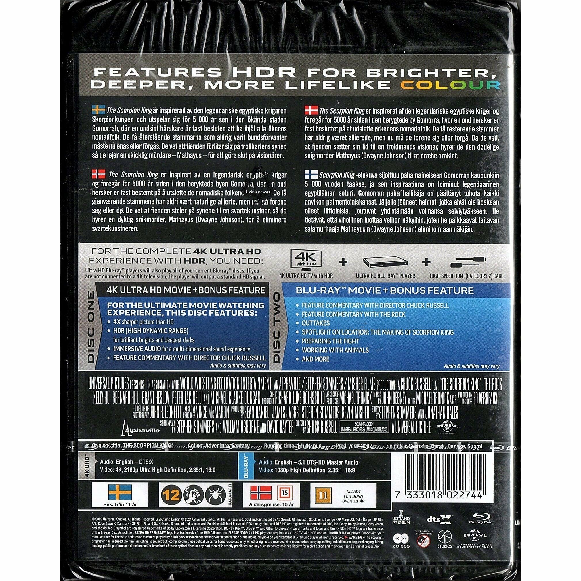 盜墓迷城外傳：蠍子王傳奇 (2002) (4K Ultra HD + Blu-ray) (北歐版)