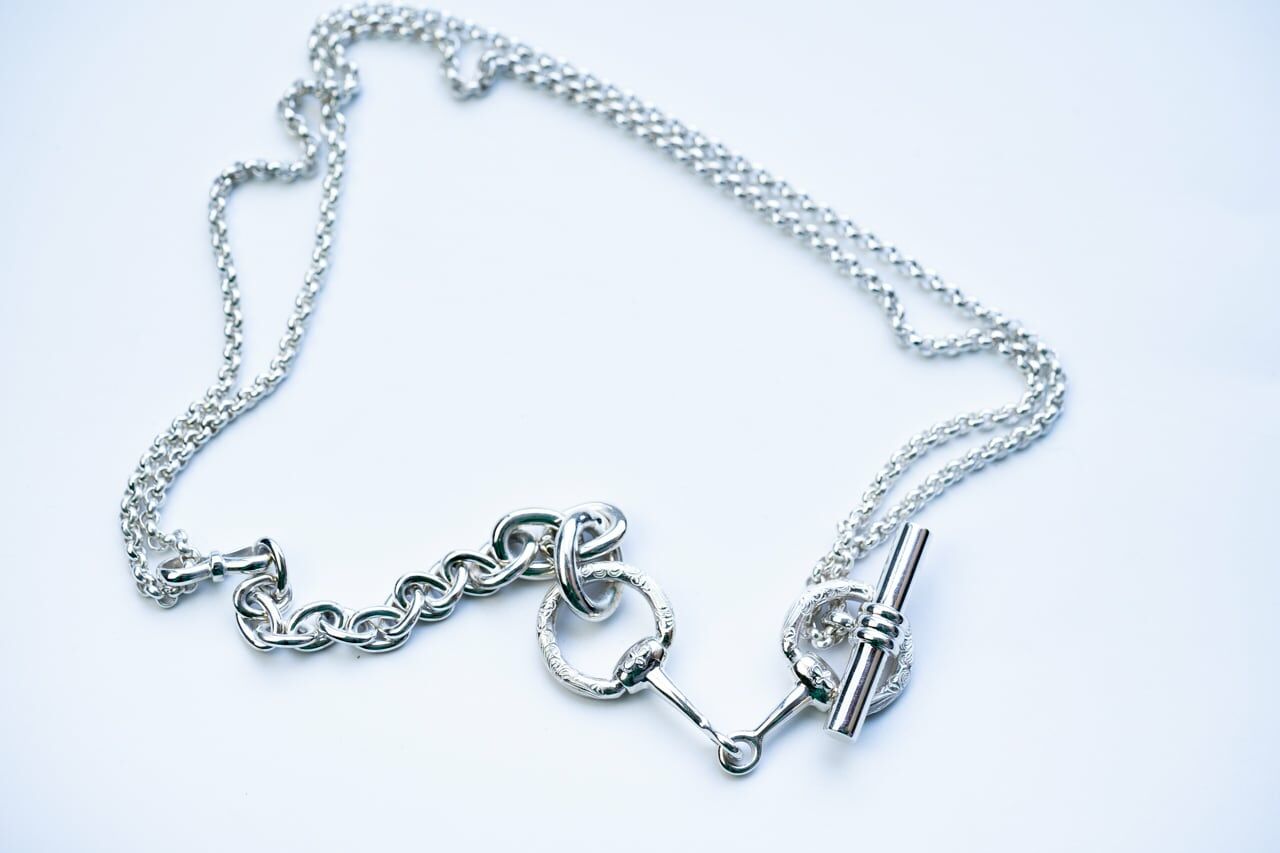 Wakan Silver Smith C-036 Horse bit 3way necklace