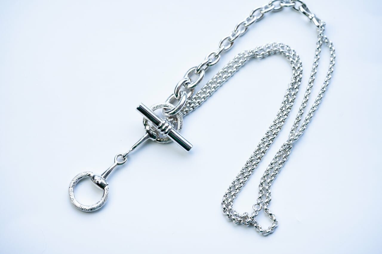 Wakan Silver Smith C-036 Horse bit 3way necklace