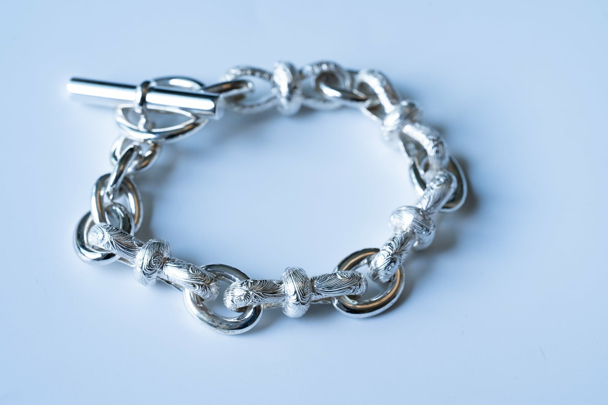 Wakan Silver Smith BN-066 Arabesque mebiusu bracelet XL