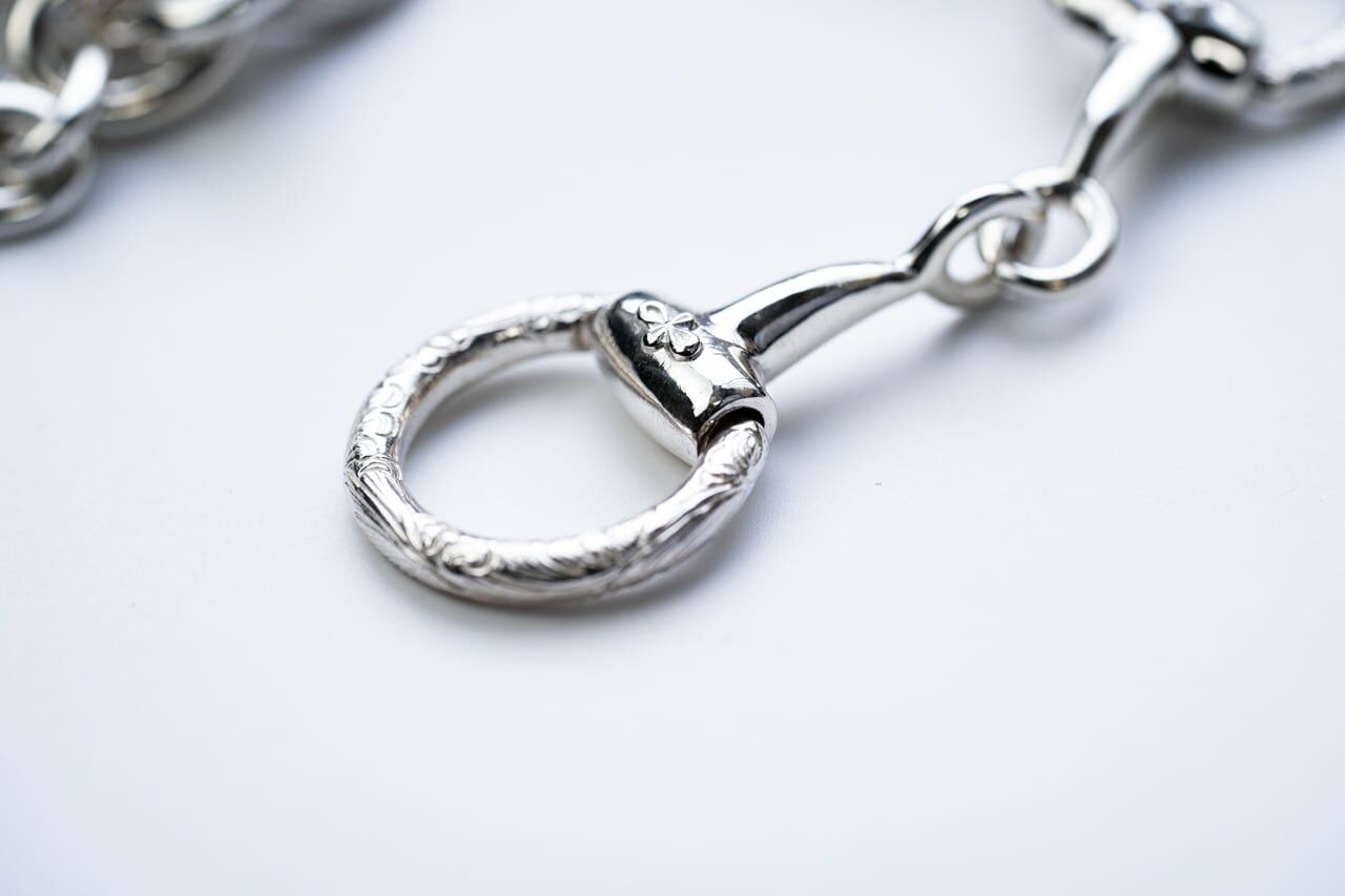 Wakan Silver Smith BN-080 Horse bit bracelet double