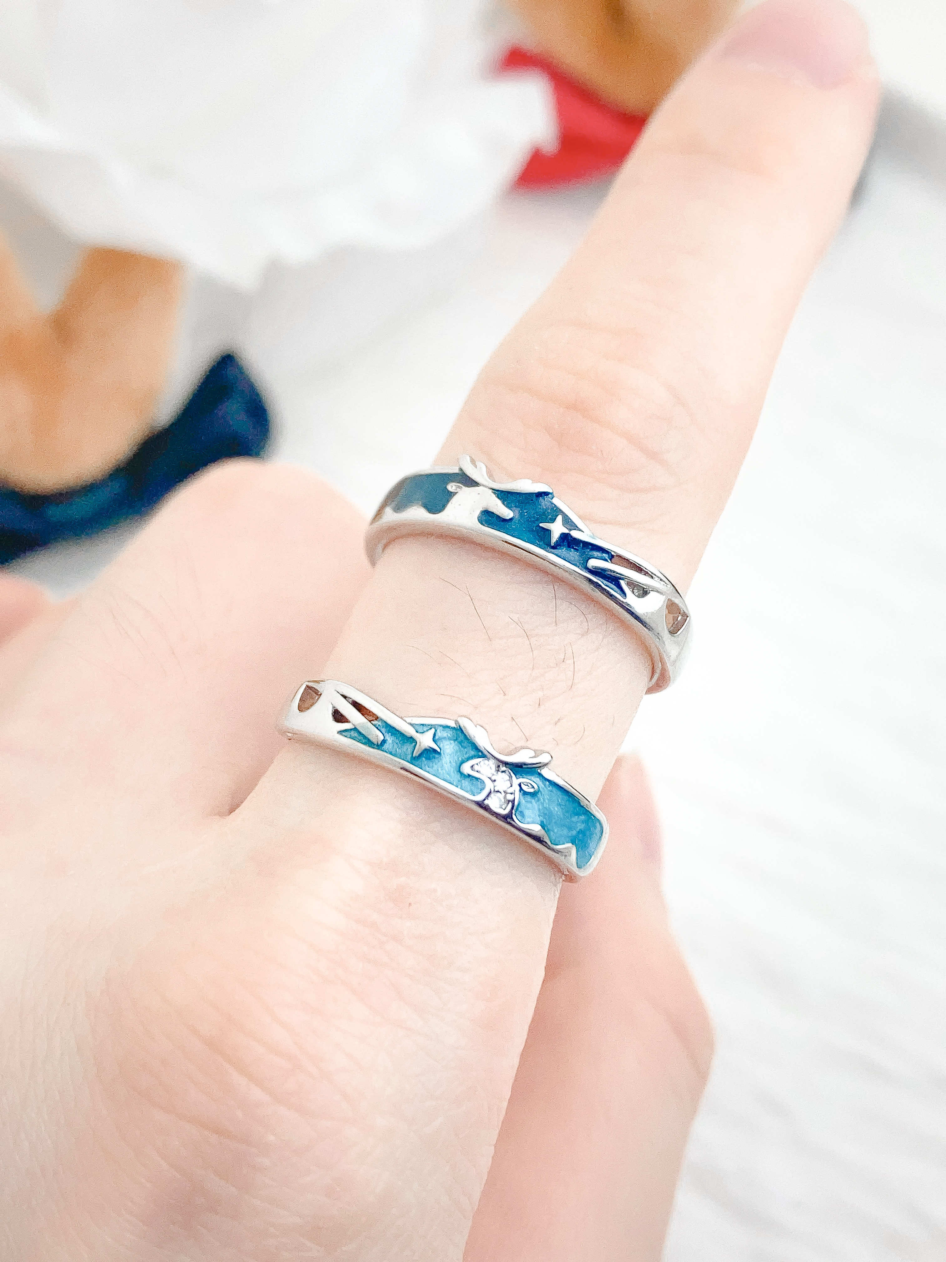 「一「鹿」🦌 有你」情侶戒指💍 ｜S925純銀或鍍銀｜活口對戒｜免費刻字✒️