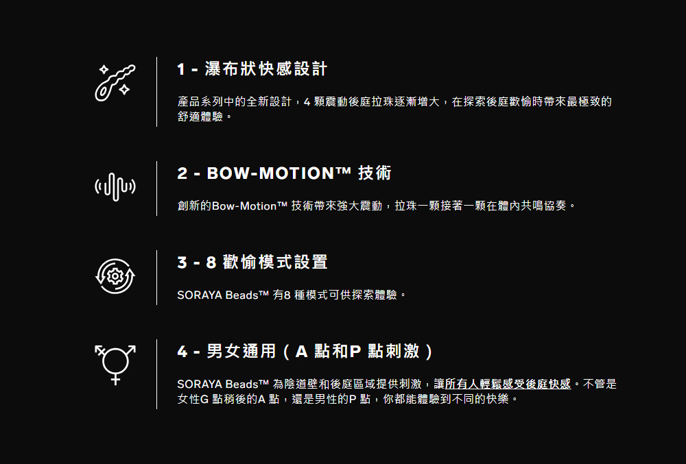 LELO SORAYA Beads,LELO,瑞典 LELO,情趣用品,情趣玩具,後庭玩具,後庭震動器,後庭拉珠,後庭按摩器