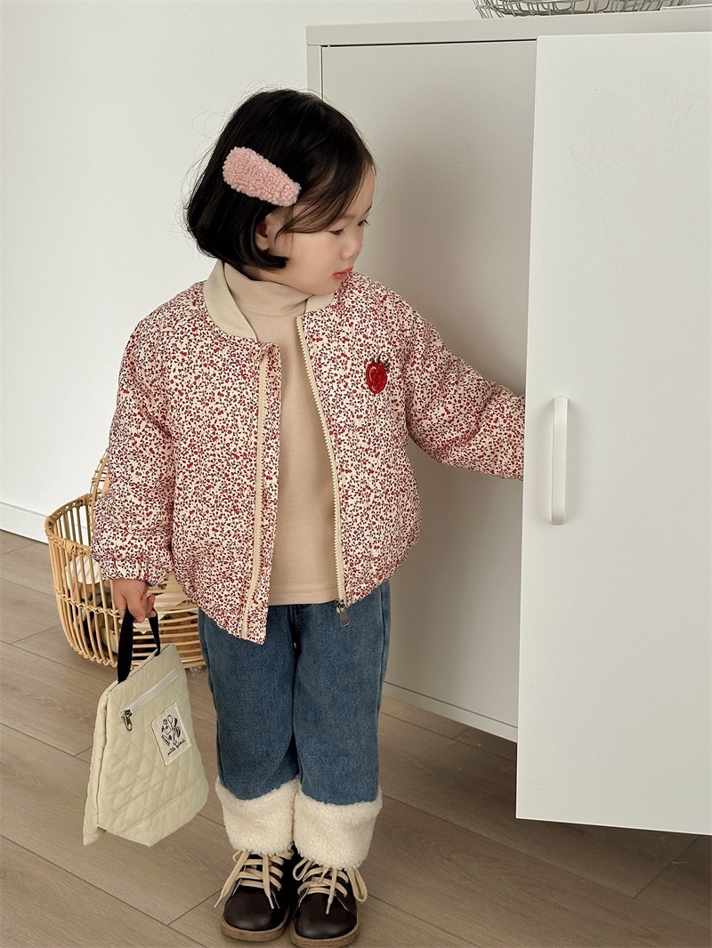 草莓果醬夾棉加絨外套