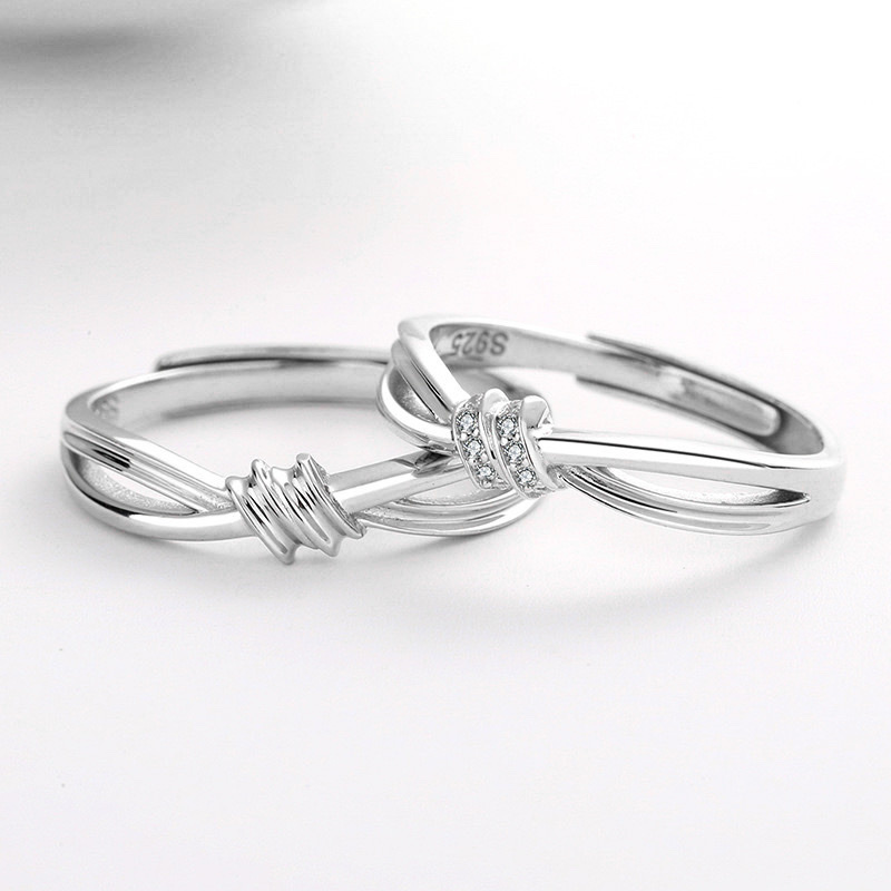 「獨家信息」情侶戒指💍 ｜S925純銀或鍍銀｜活口對戒｜免費刻字✒️｜