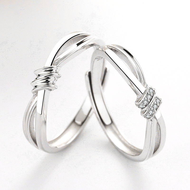 「獨家信息」情侶戒指💍 ｜S925純銀或鍍銀｜活口對戒｜免費刻字✒️｜