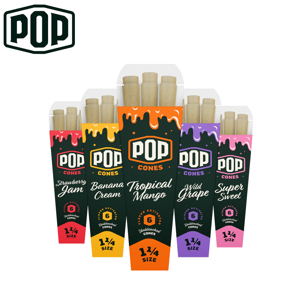 🇺🇸Pop - 1 1/4 Cones Pre-Rolled 爆珠預捲筒 （6pc）