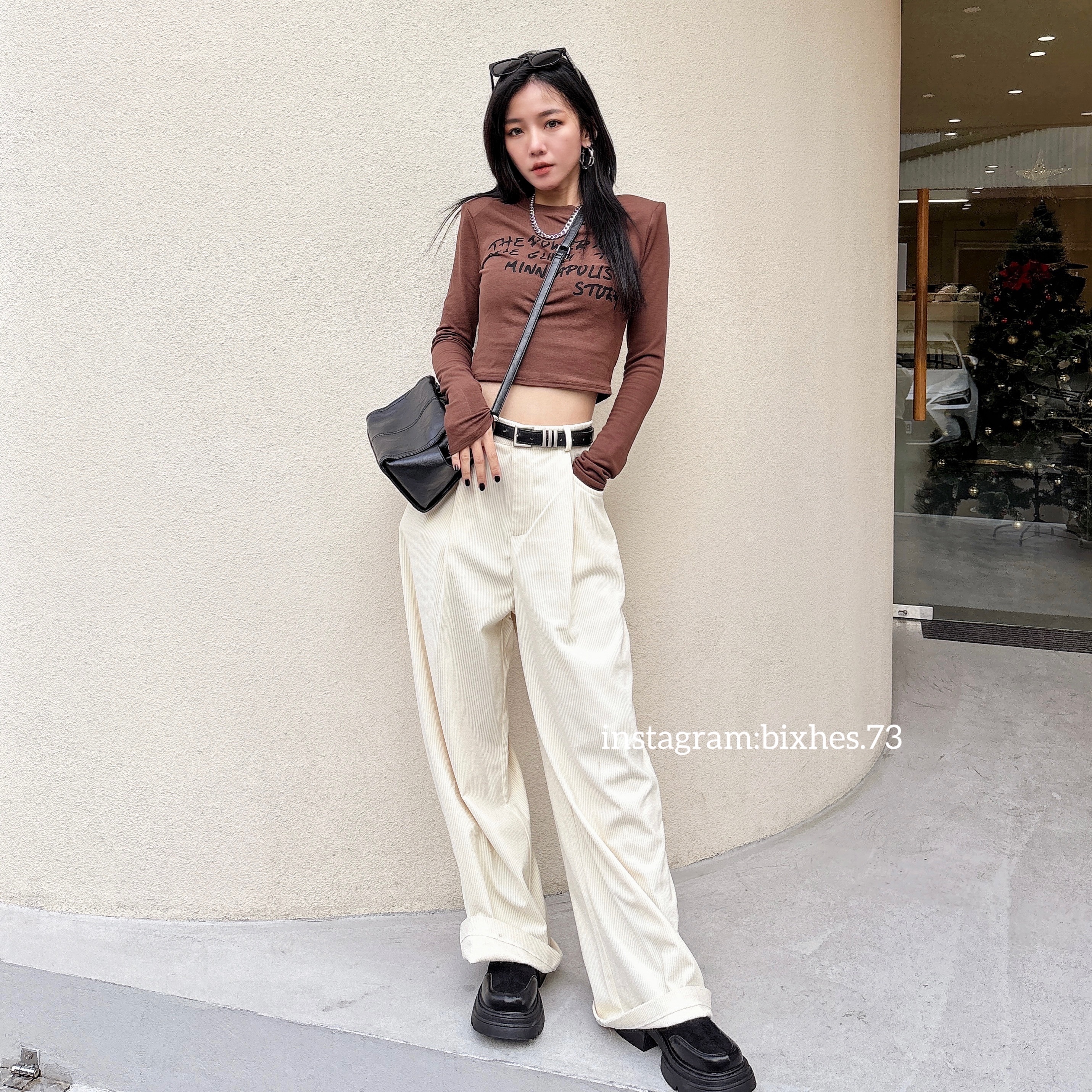 寬鬆落地燈芯絨長褲(E00070)