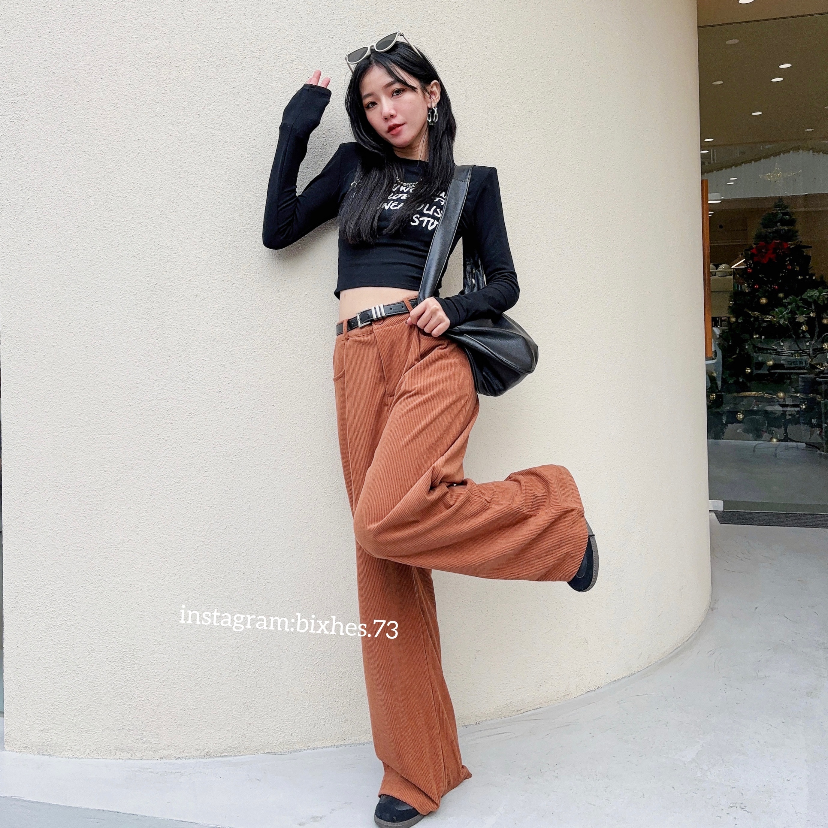 寬鬆落地燈芯絨長褲(E00070)