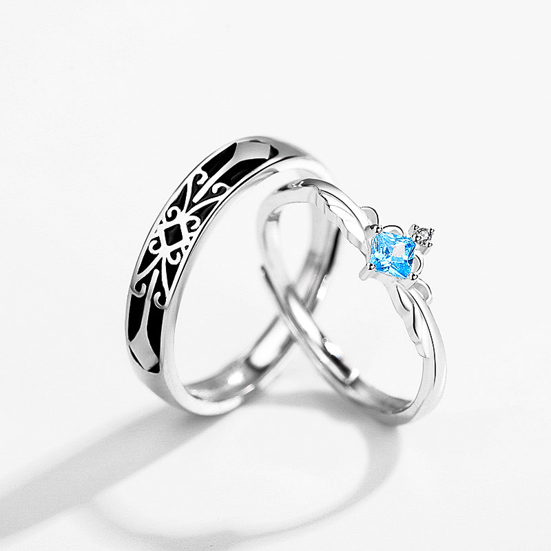 「愛的勇士 」情侶戒指💍 ｜S925純銀或鍍銀｜活口對戒｜免費刻字✒️｜