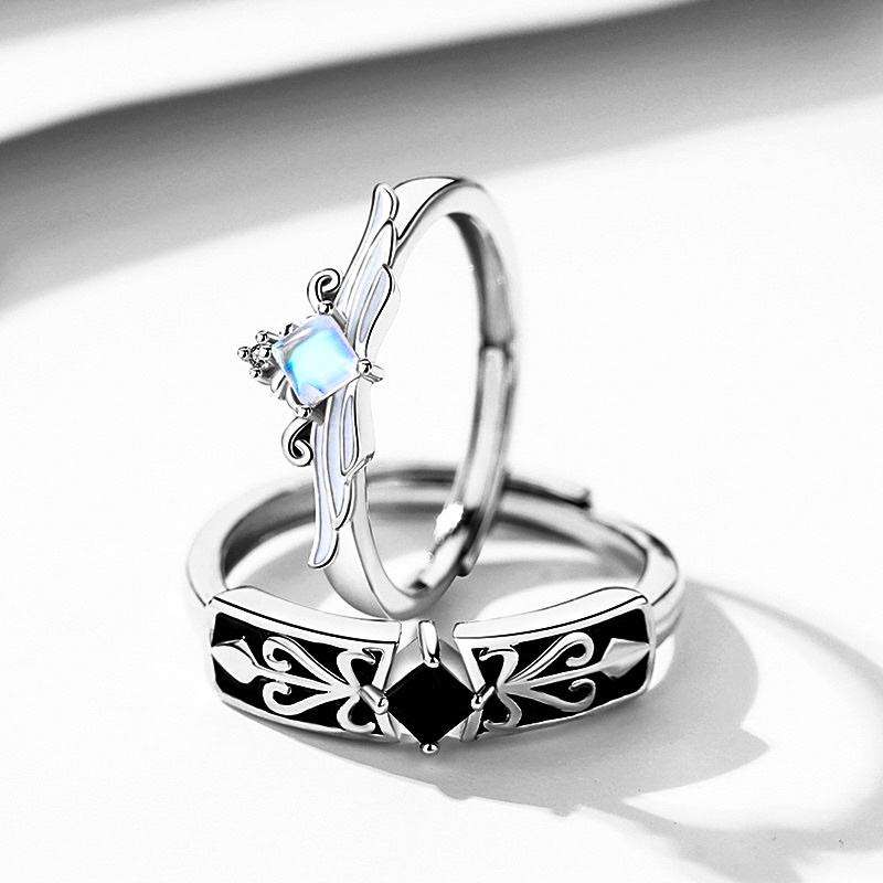 「升級版公主和騎士」情侶戒指💍 ｜S925純銀｜活口對戒｜免費刻字✒️｜