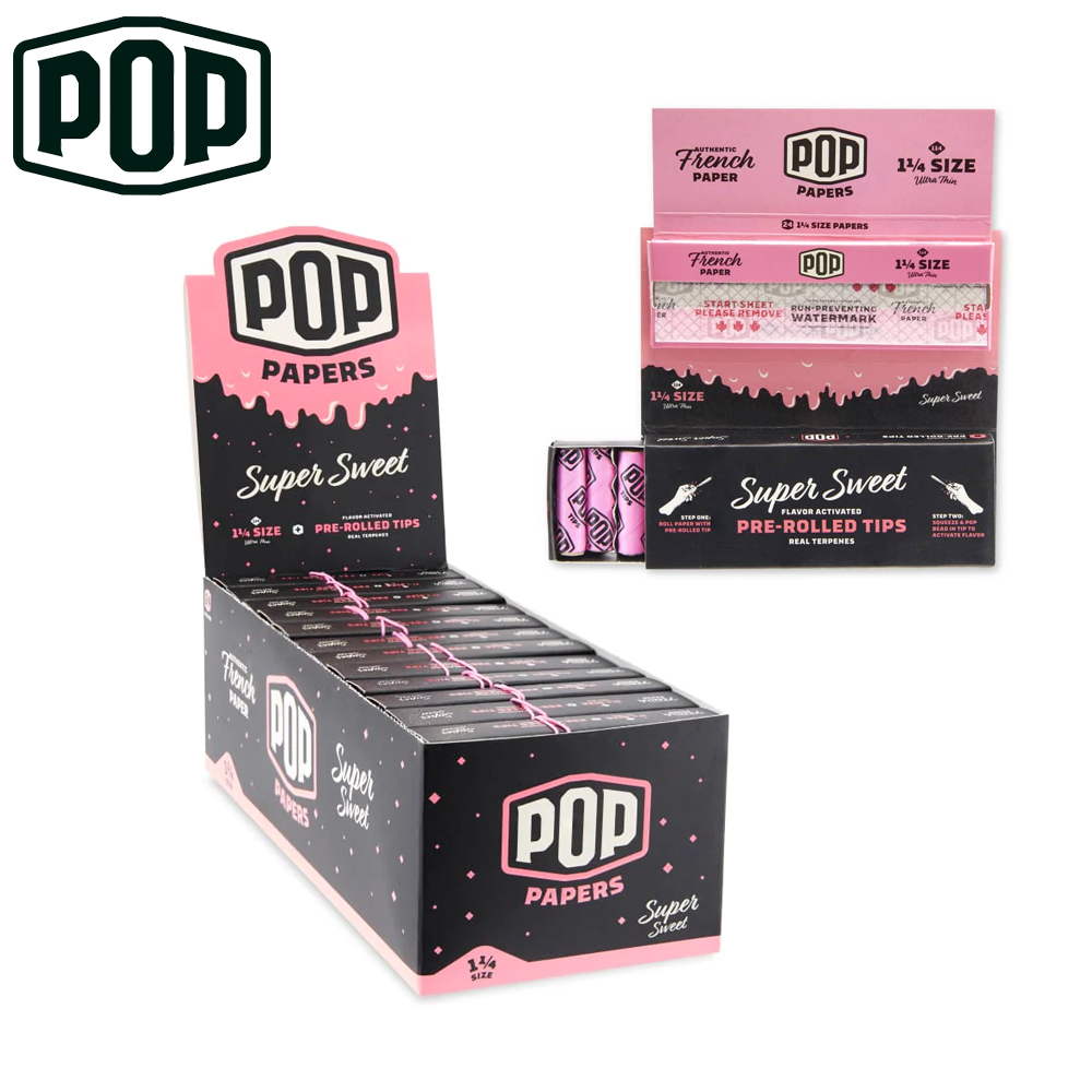 🇺🇸Pop - 1 1/4 Rolling Papers + Pre-Rolled Tips 煙紙+珍珠濾嘴組