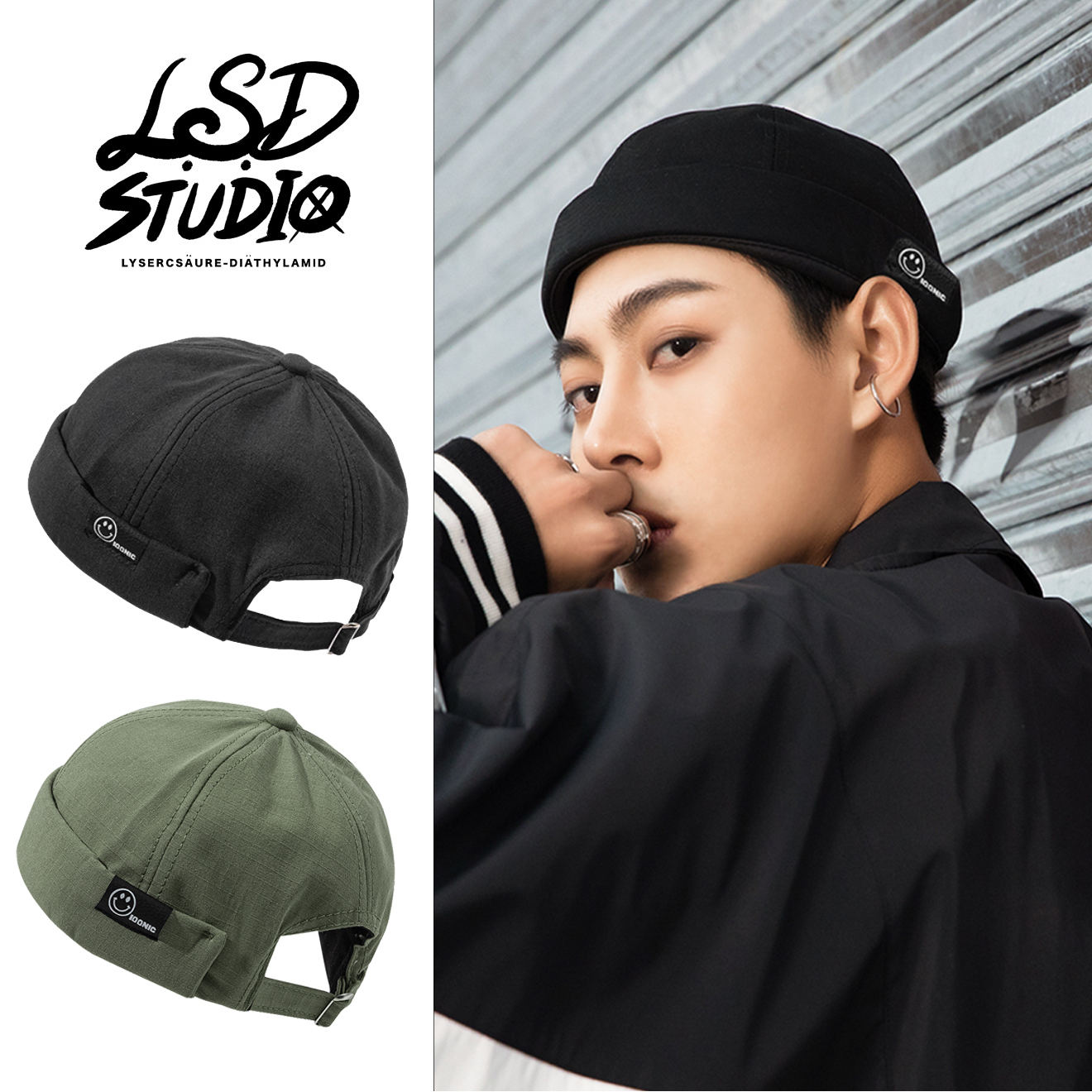 【HTMS005】笑臉標籤設計水兵帽