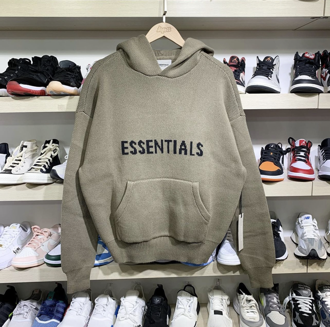 Fear Of God Essentials  Knit Hoodie HARVEST