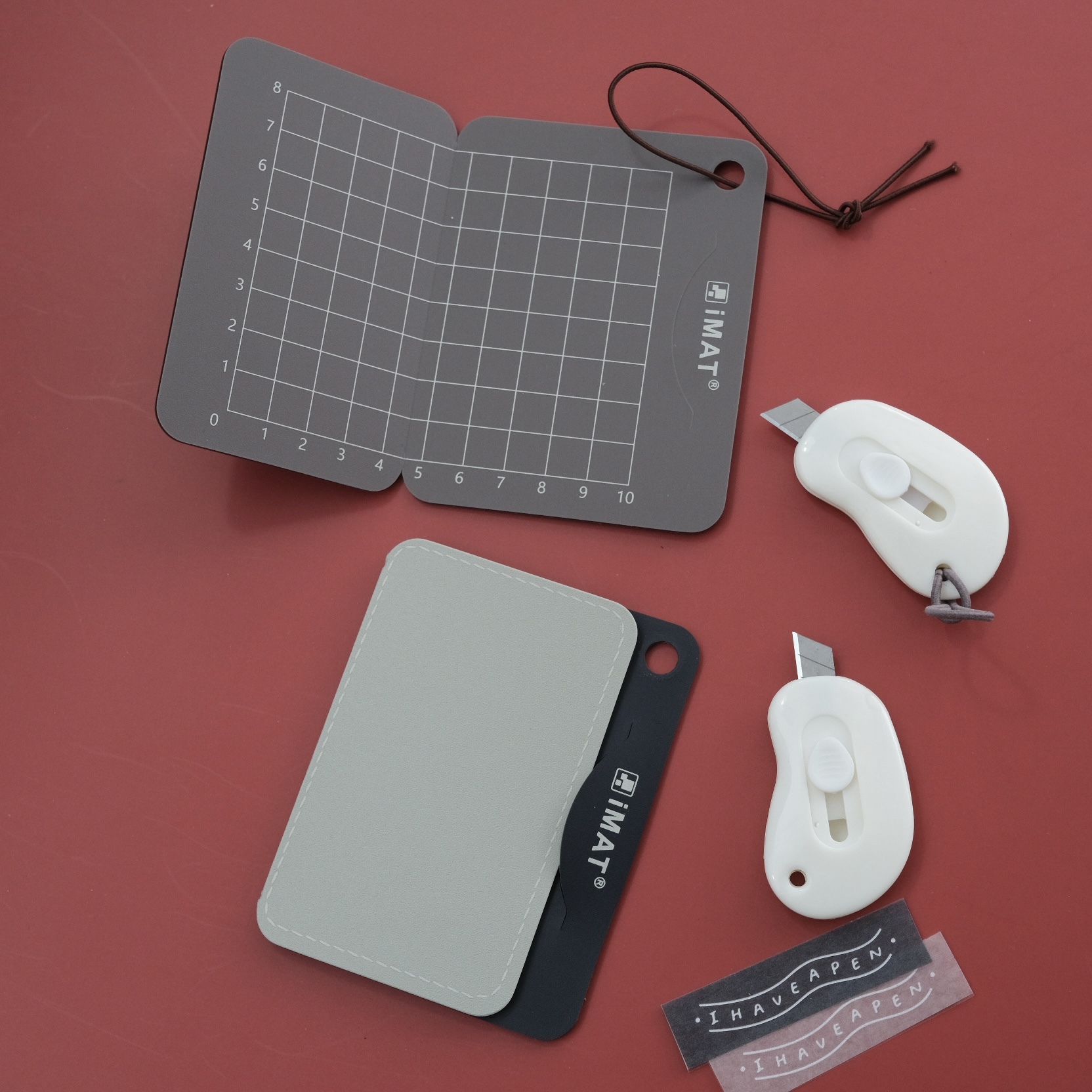 隨行迷你切割組(小切割墊+美工刀)｜IMAT 臺灣