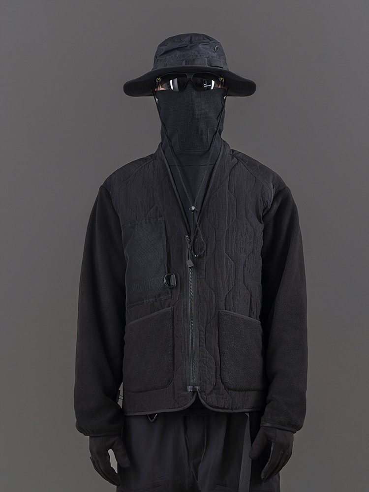 WHYWORKS 城市機能金屬尼龍拼接搖粒絨夾克