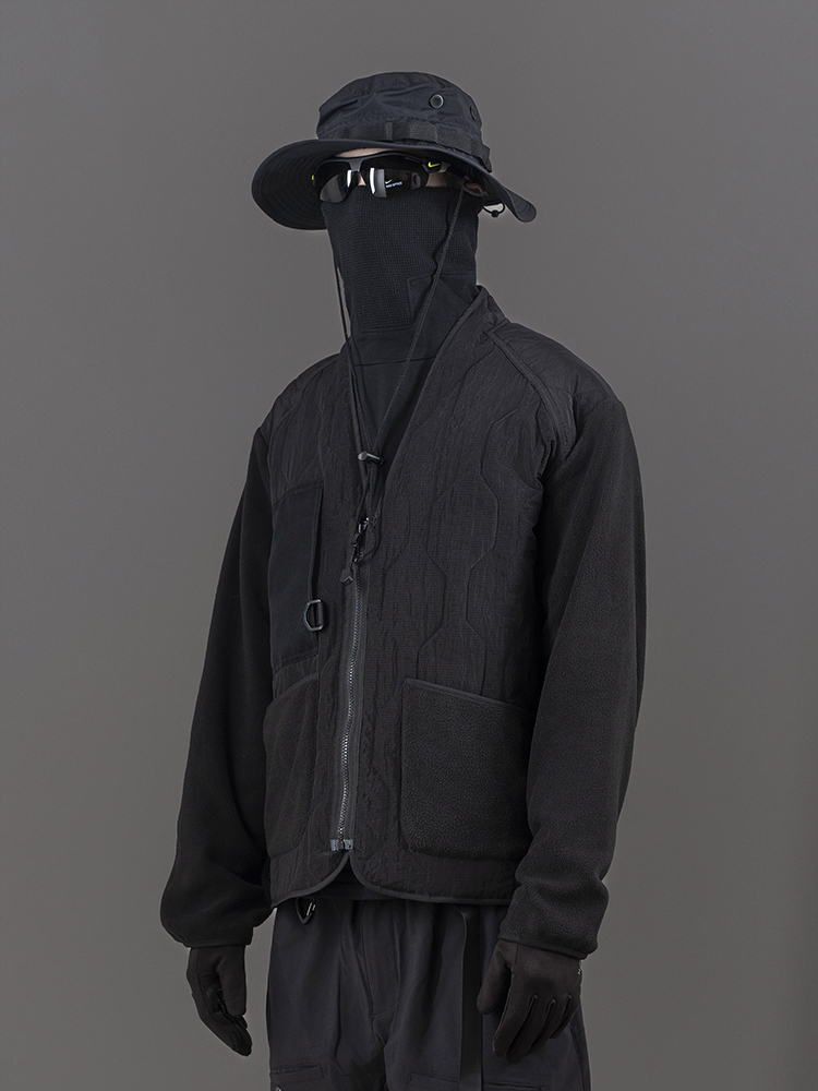 WHYWORKS 城市機能金屬尼龍拼接搖粒絨夾克